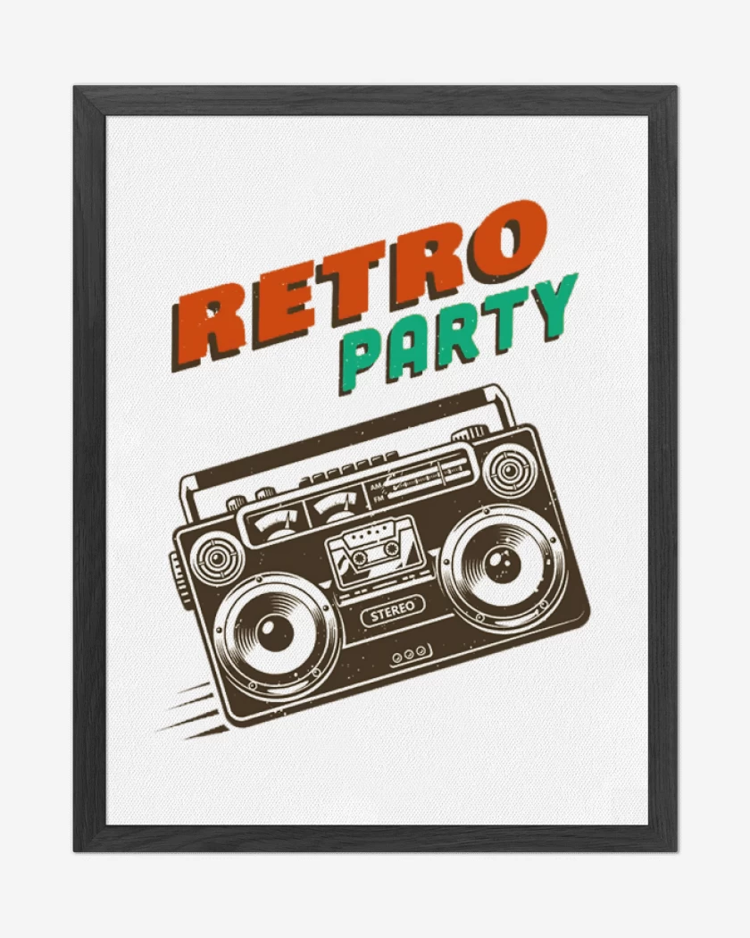 Cuadro decorativo Blanco de RETRO PARTY 