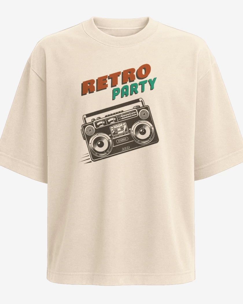 Polera Oversize Beige de RETRO PARTY 