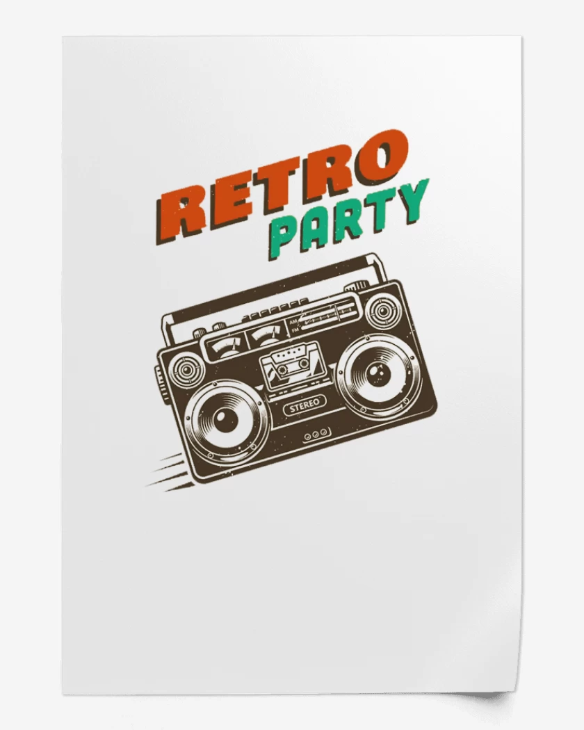 Print Blanco de RETRO PARTY 