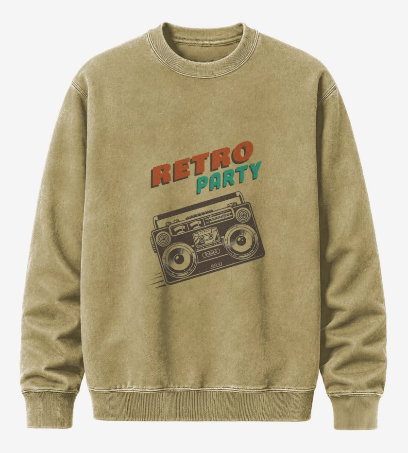 Poleron Polo Acid Wash Beige de RETRO PARTY 