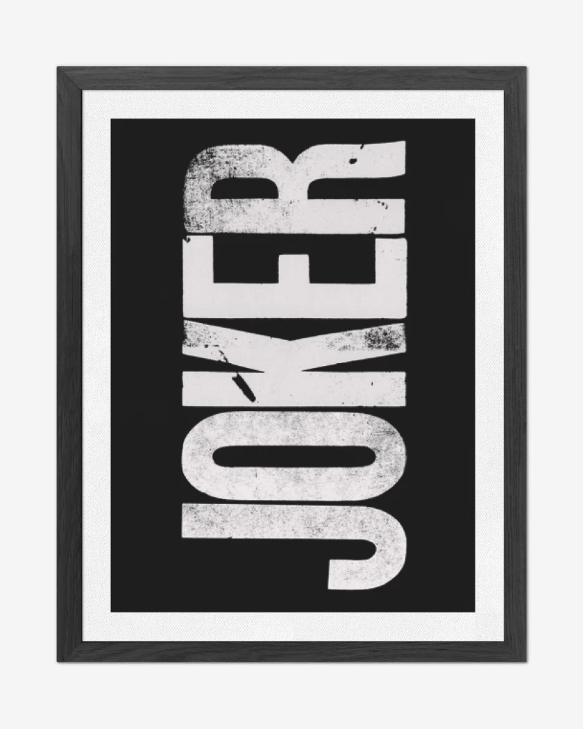 Cuadro decorativo Negro de JOKER VERTICAL 