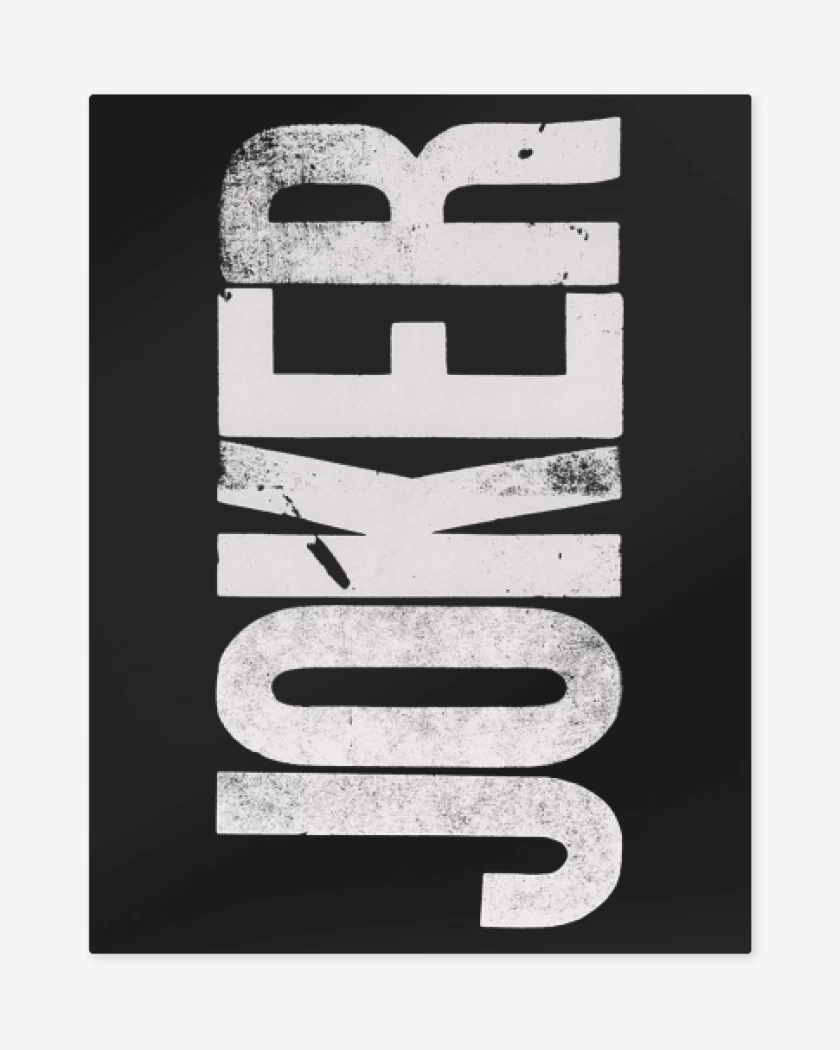 Print metalico Negro de JOKER VERTICAL 