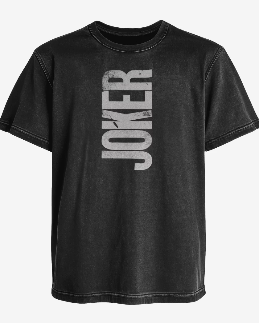 Polera desgastada Negro de JOKER VERTICAL 