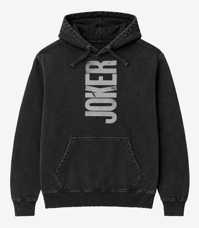 Poleron Canguro Acid Wash Negro de JOKER VERTICAL 