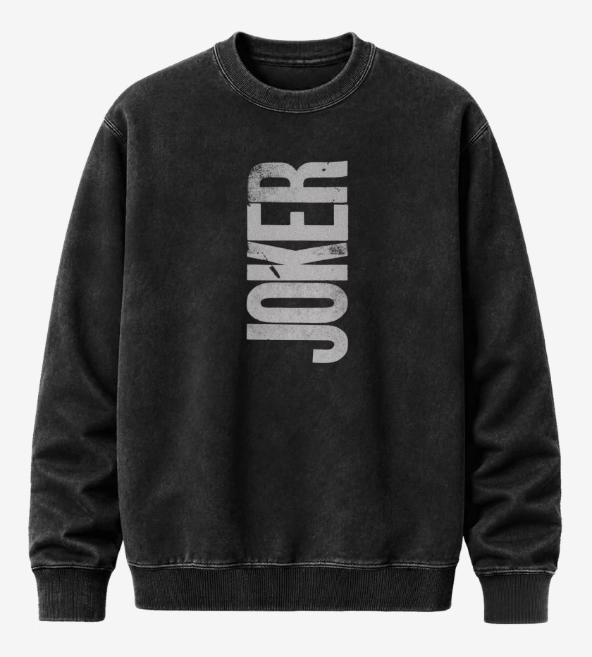 Poleron Polo Acid Wash Negro de JOKER VERTICAL 