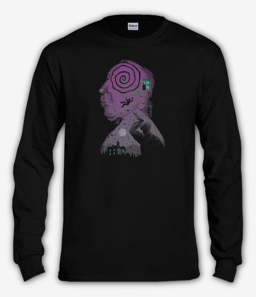Polera manga larga Negro de El maestro del suspenso