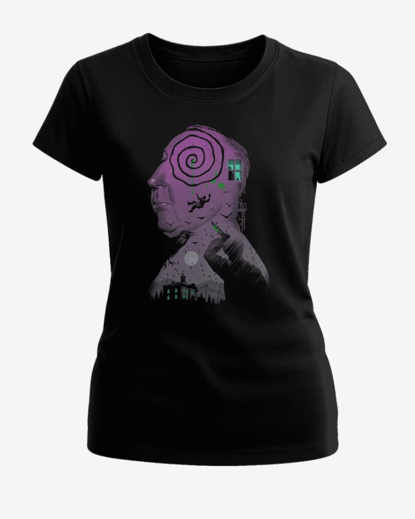 Polera de Mujer Negro de El maestro del suspenso