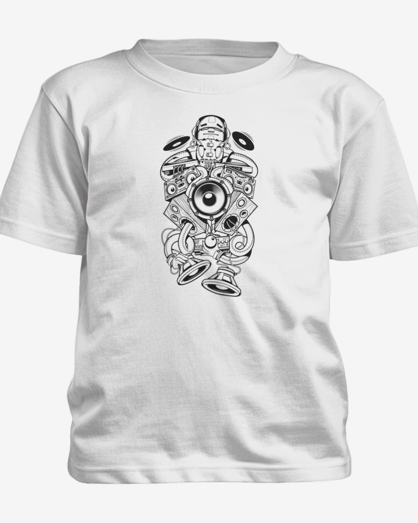 Polera de niño Blanco de MIX MUSIC 