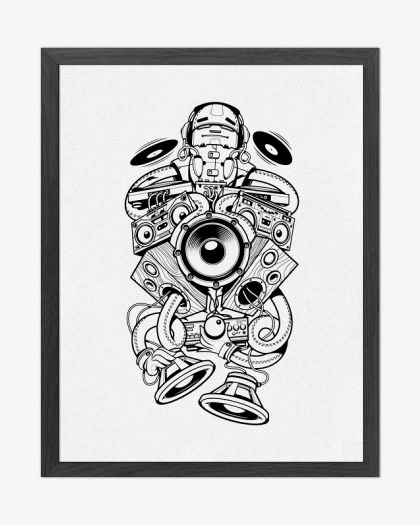 Cuadro decorativo Blanco de MIX MUSIC 