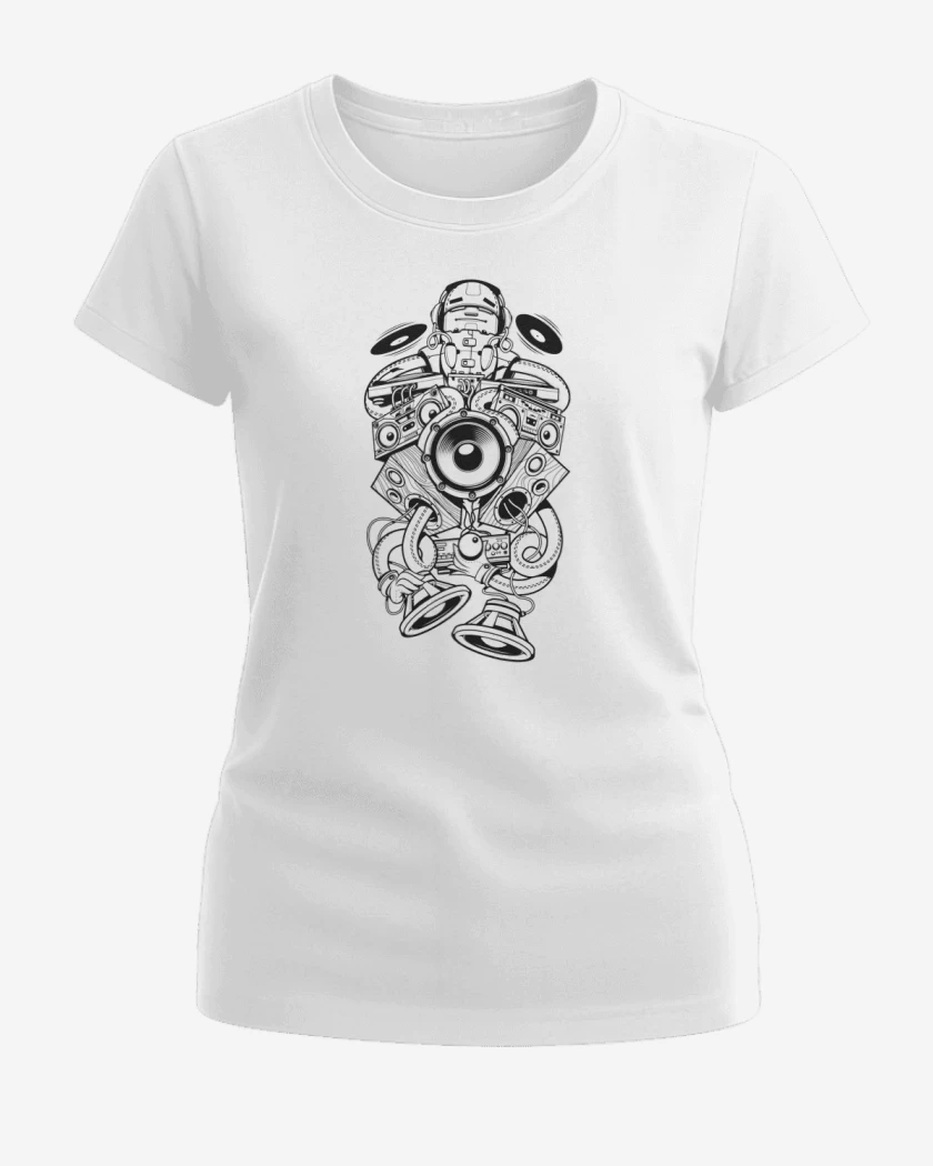 Polera de Mujer Blanco de MIX MUSIC 