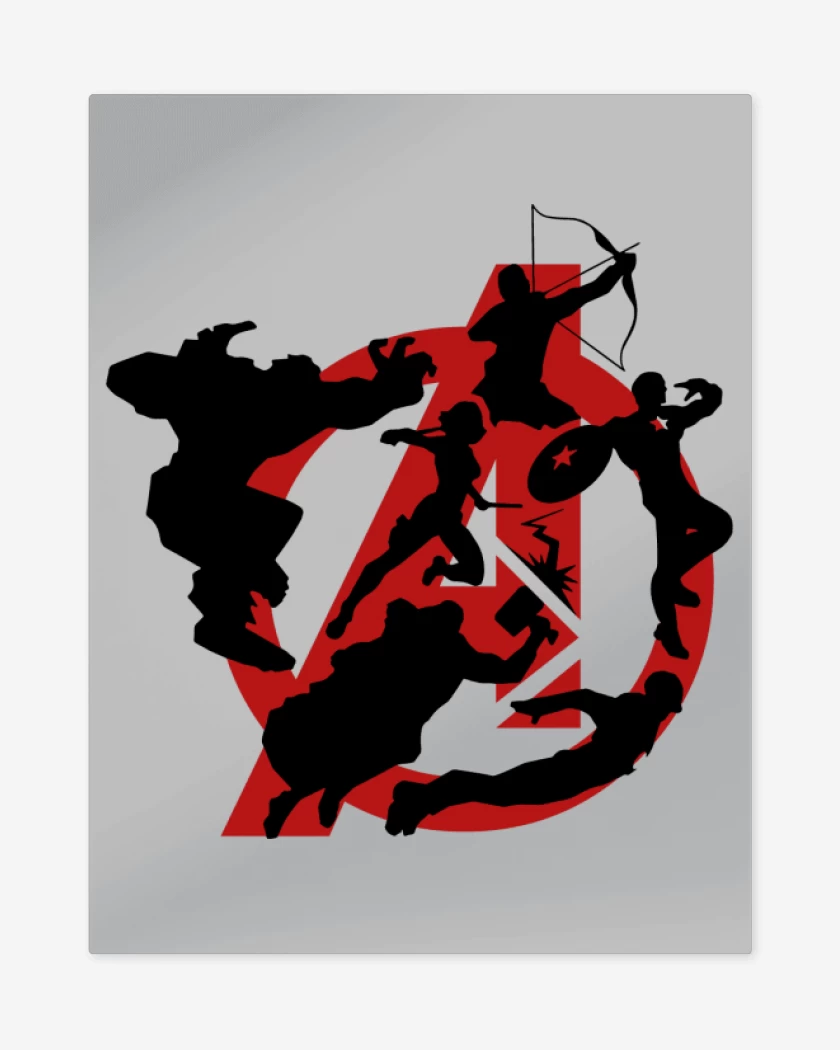 Print metalico Gris Melange de Full Avengers