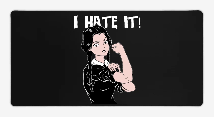Mouse pad Gamer Negro de I hate it
