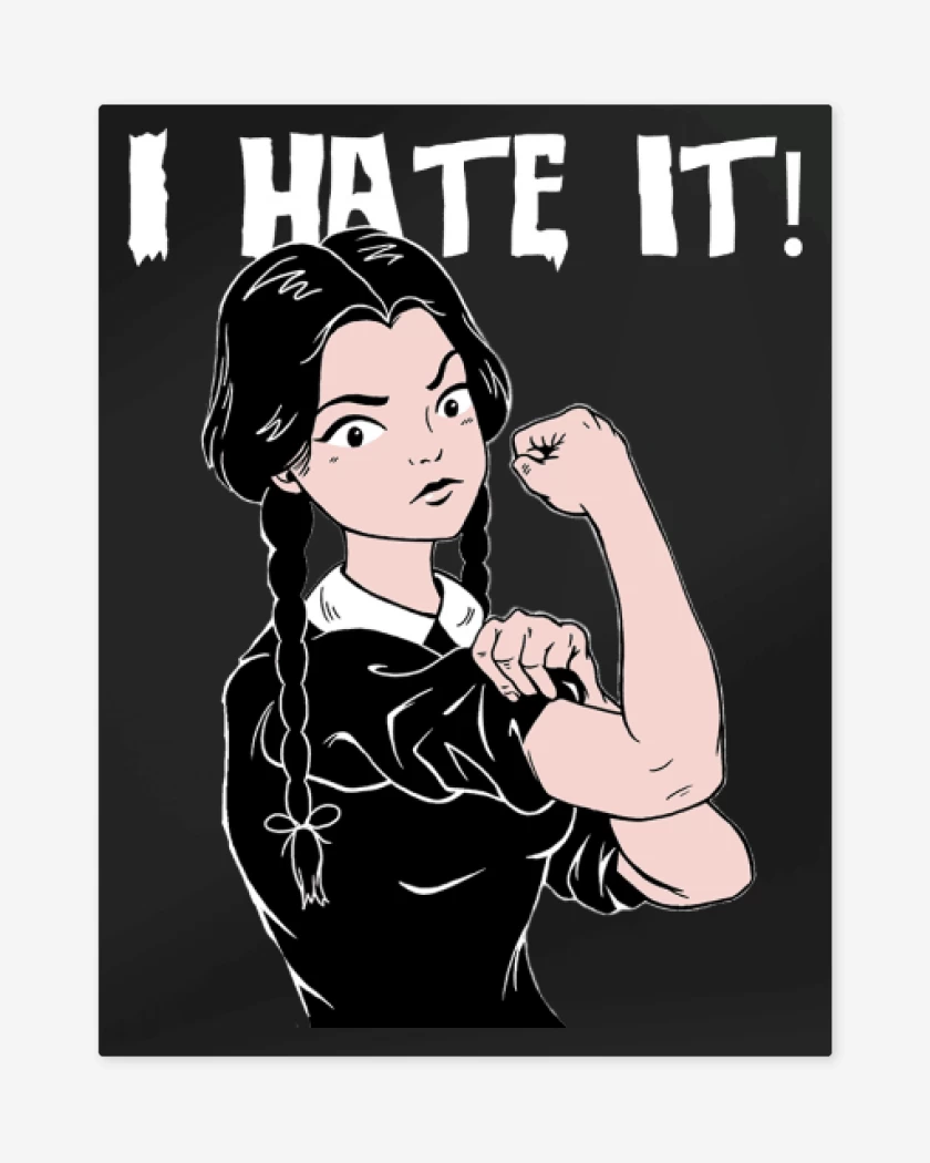 Print metalico Negro de I hate it