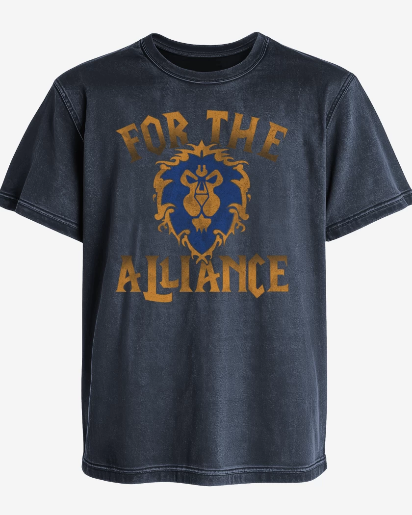 Polera desgastada Azul Marino de Por la alianza