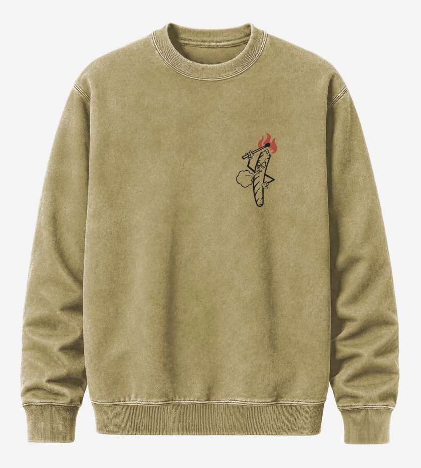 Poleron Polo Acid Wash Beige de ME PRENDO 