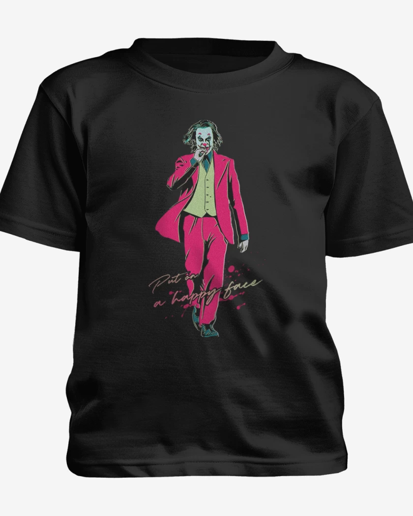 Polera de niño Negro de Put a happy face joke