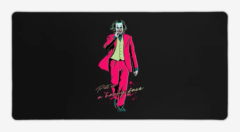 Mouse pad Gamer Negro de Put a happy face joke