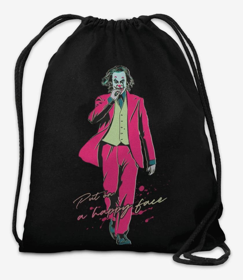 Mochila Negro de Put a happy face joke
