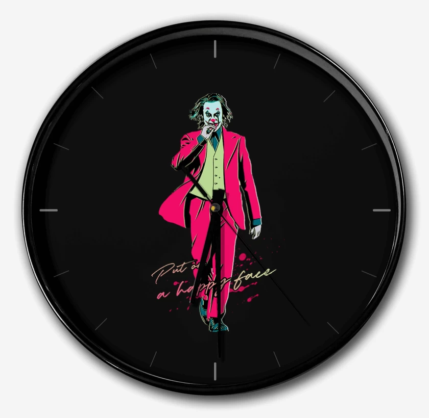 Reloj Negro de Put a happy face joke