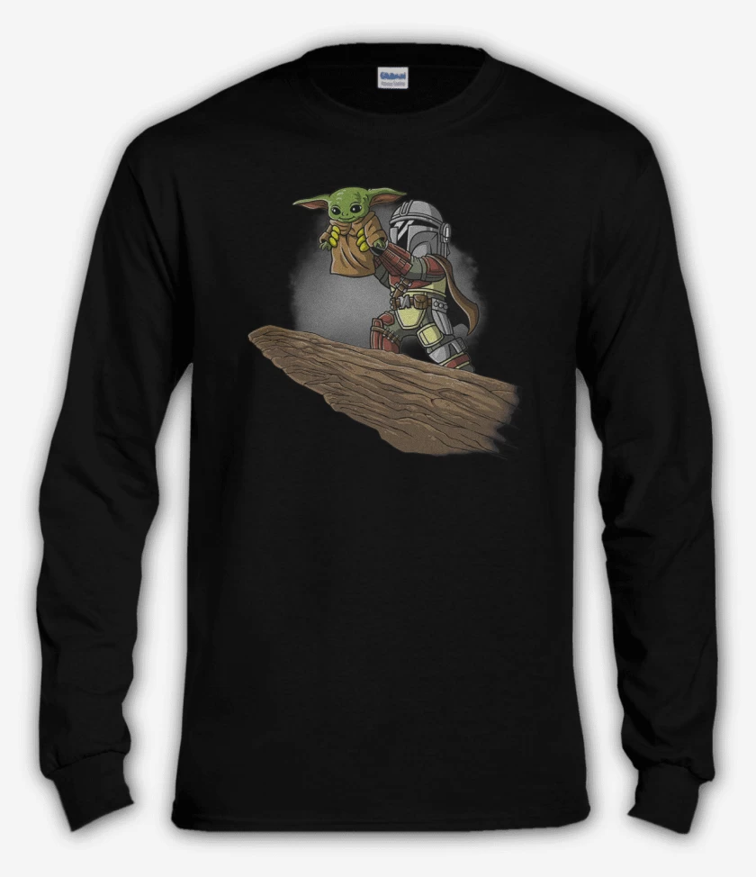 Polera manga larga Negro de The yoda king