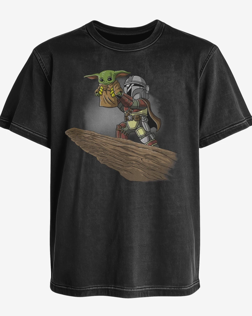 Polera desgastada The yoda king