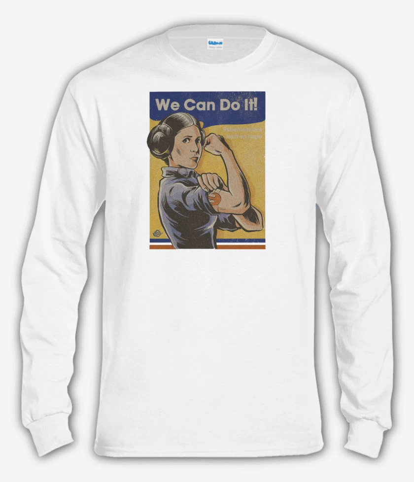 Polera manga larga Leia we can do it