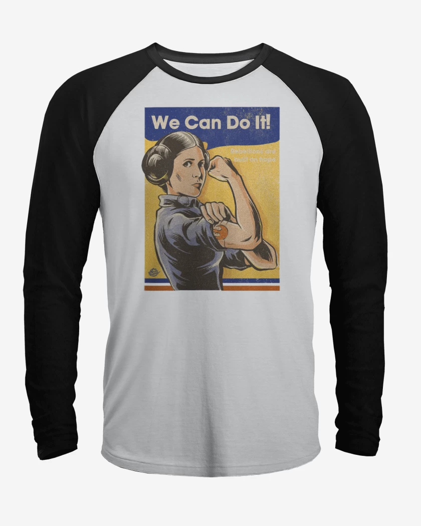 Polera Raglan Leia we can do it