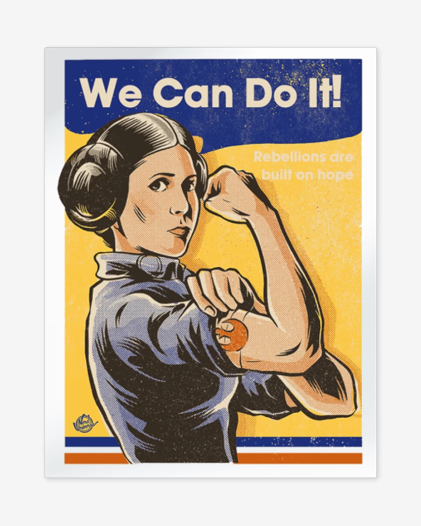 Print metalico Leia we can do it