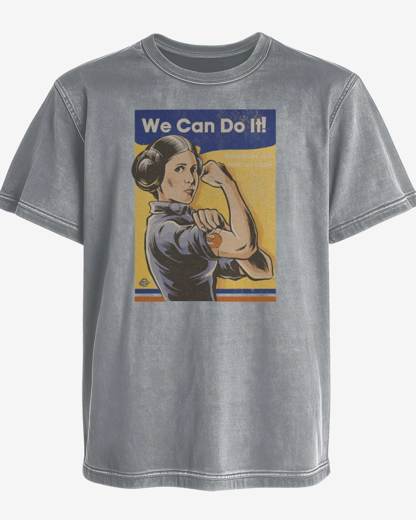 Polera desgastada Gris Melange de Leia we can do it