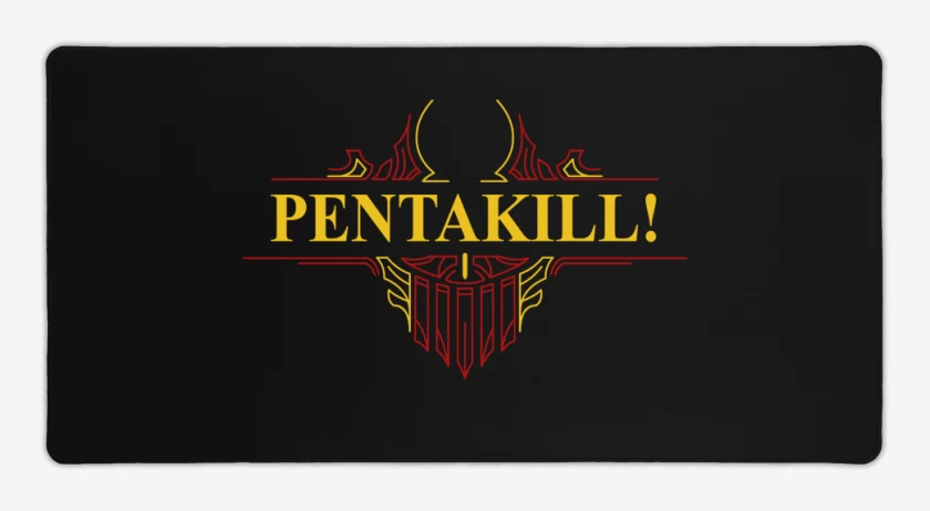 Mouse pad Gamer Negro de Pentakill - Old