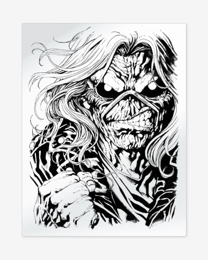 Print metalico Blanco de Eddie chasca