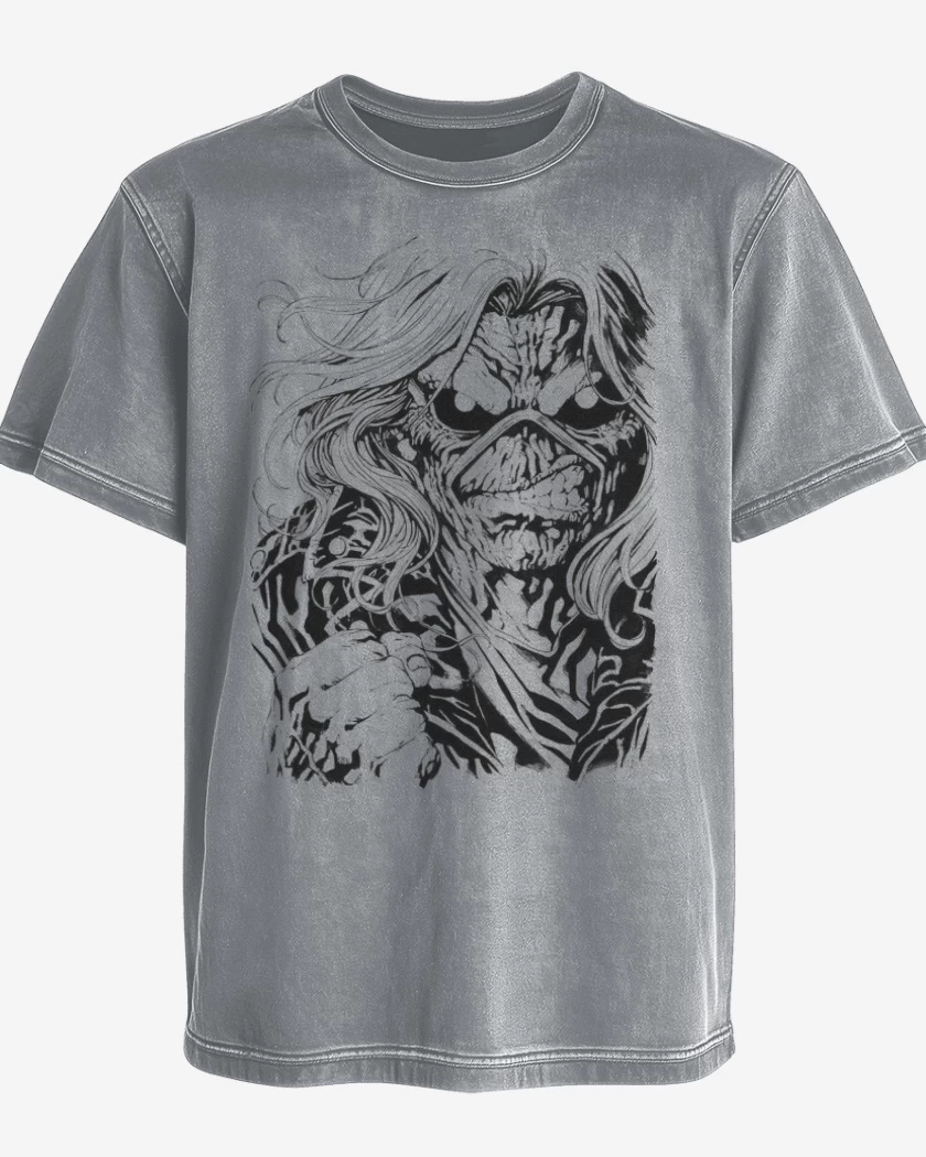 Polera desgastada Gris Melange de Eddie chasca