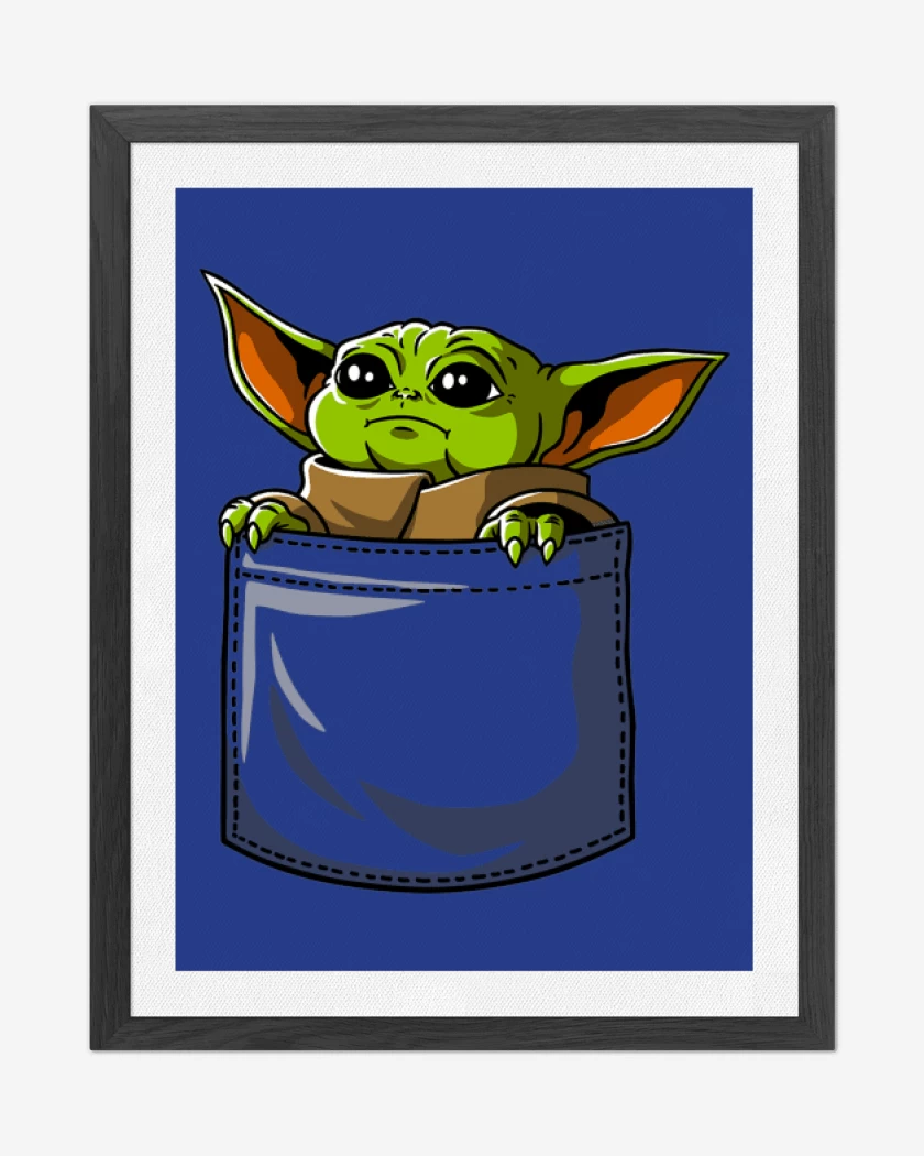 Cuadro decorativo Mini yoda bolsillo