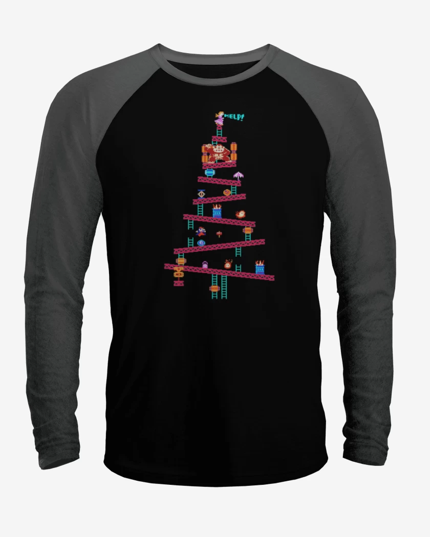 Polera Raglan Super bigote navideno