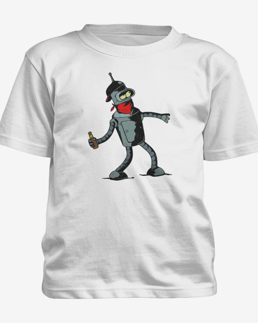 Polera de niño Blanco de Bender primera linea