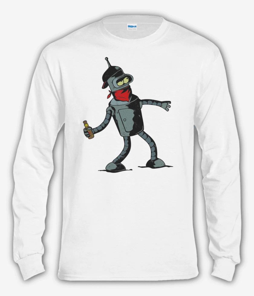 Polera manga larga Blanco de Bender primera linea