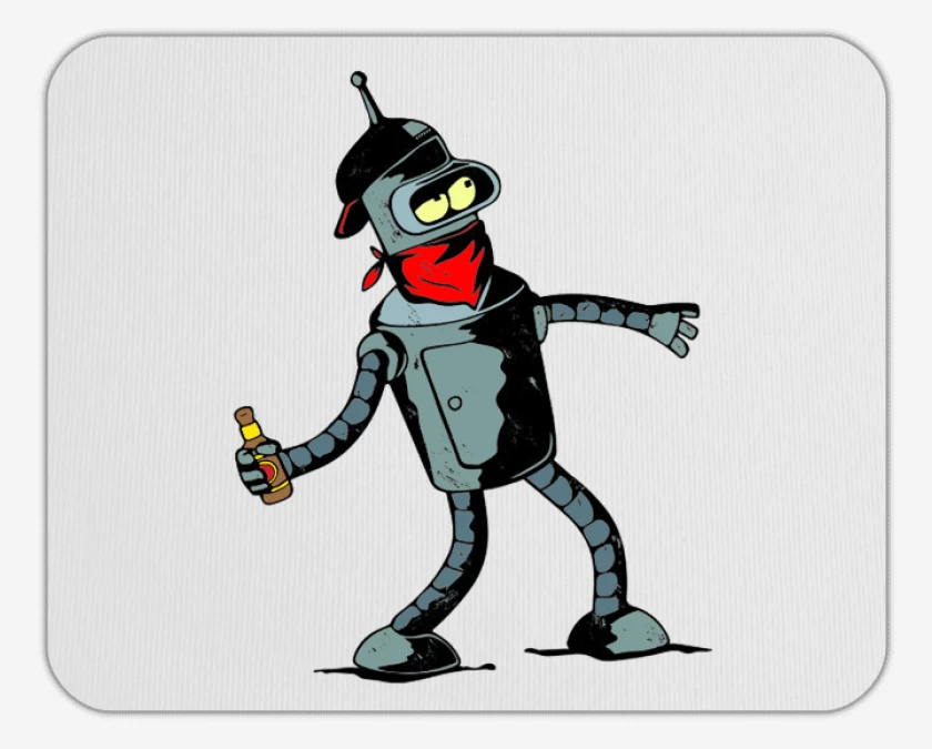 Mousepad Blanco de Bender primera linea