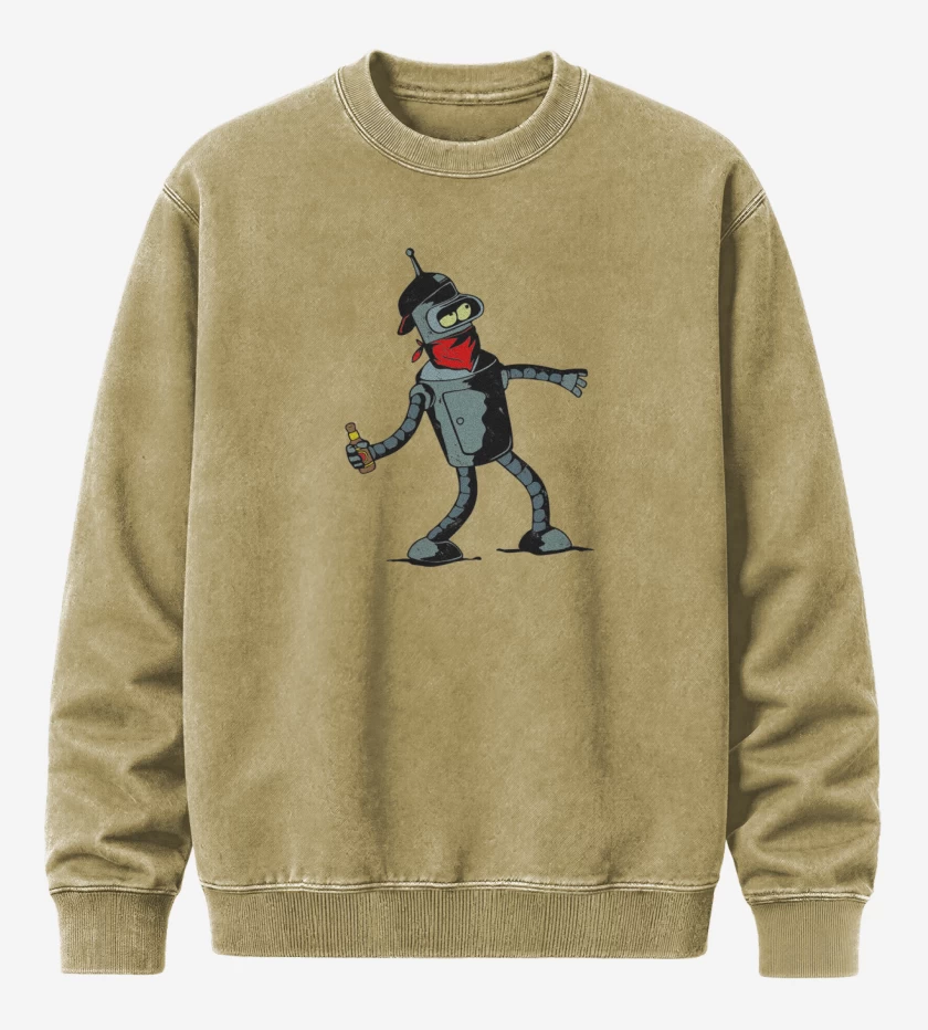 Poleron Polo Acid Wash Beige de Bender primera linea