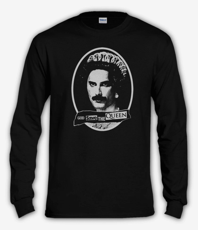 Polera manga larga Negro de God save the queen 2