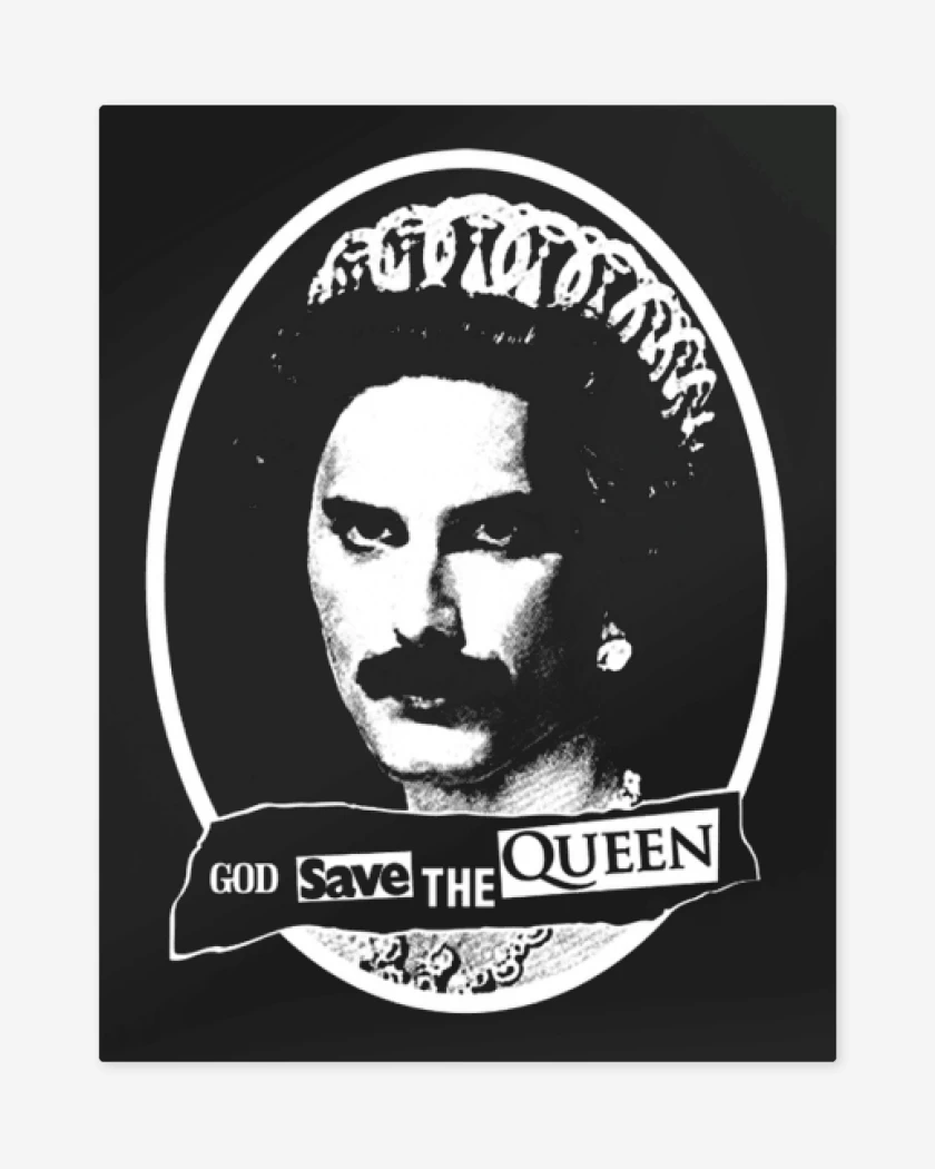 Print metalico Negro de God save the queen 2