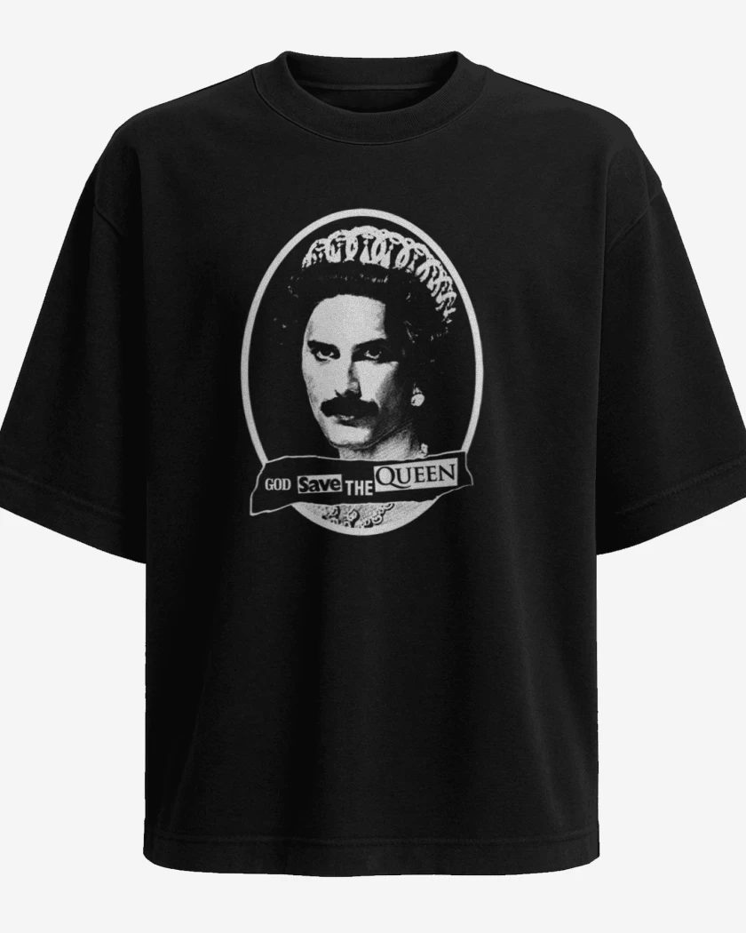 Polera Oversize God save the queen 2
