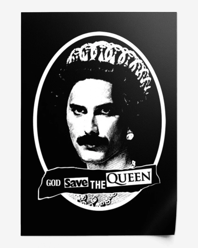 Print God save the queen 2
