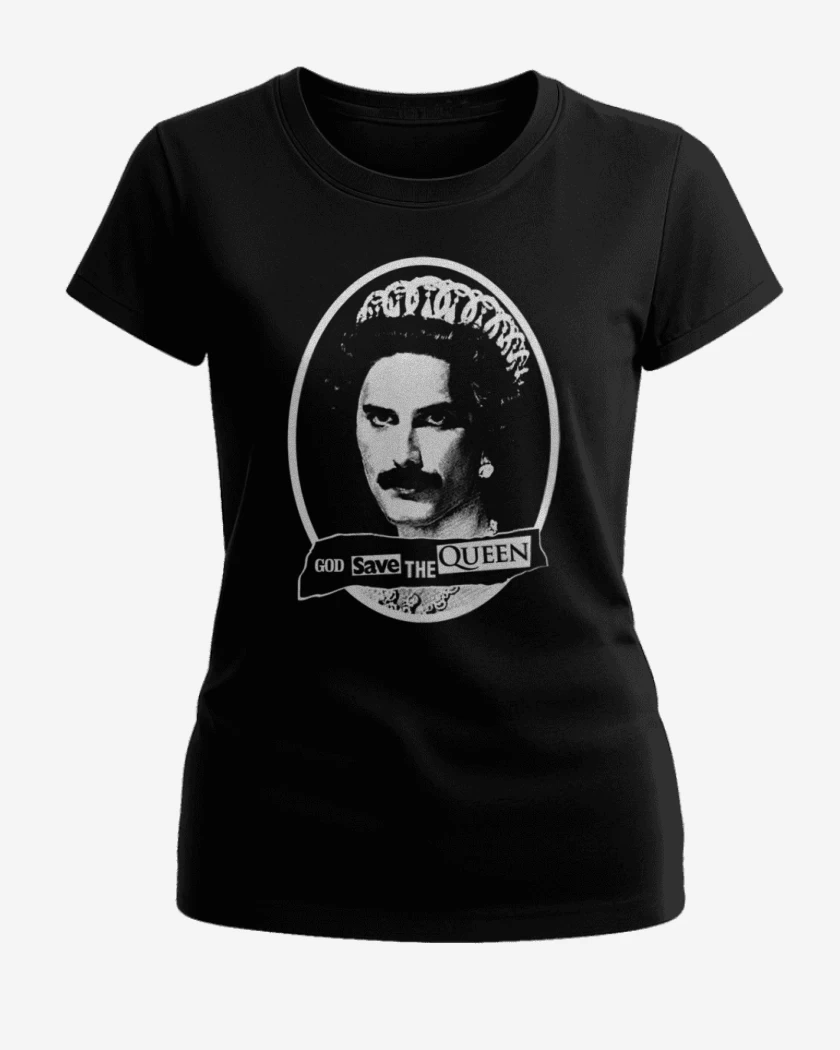 Polera de Mujer Negro de God save the queen 2
