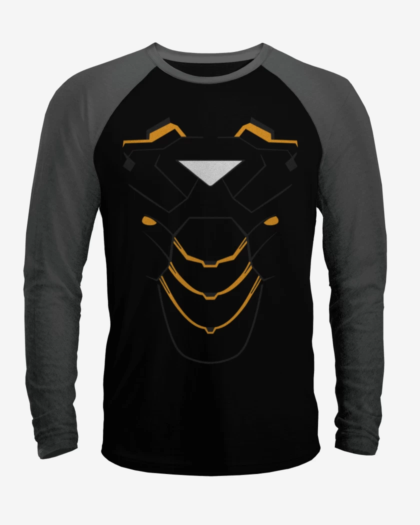 Polera Raglan Negro / Negro Heather de Mark VI