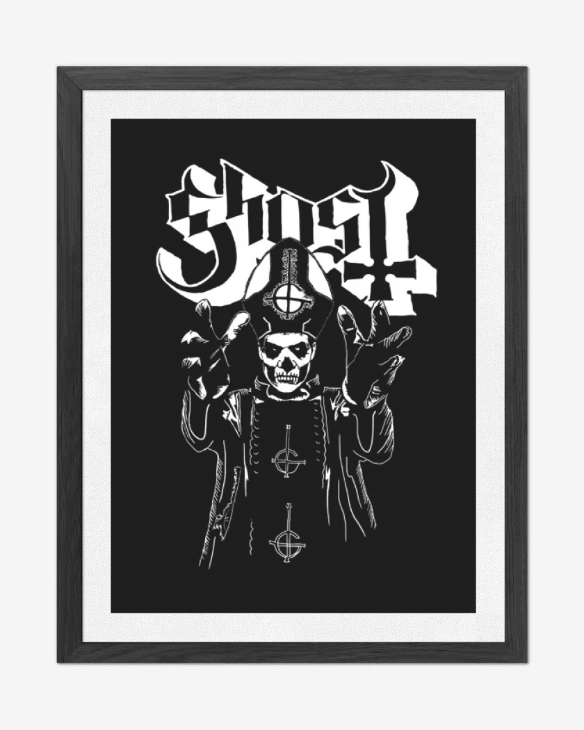 Cuadro decorativo Negro de Ghost papa