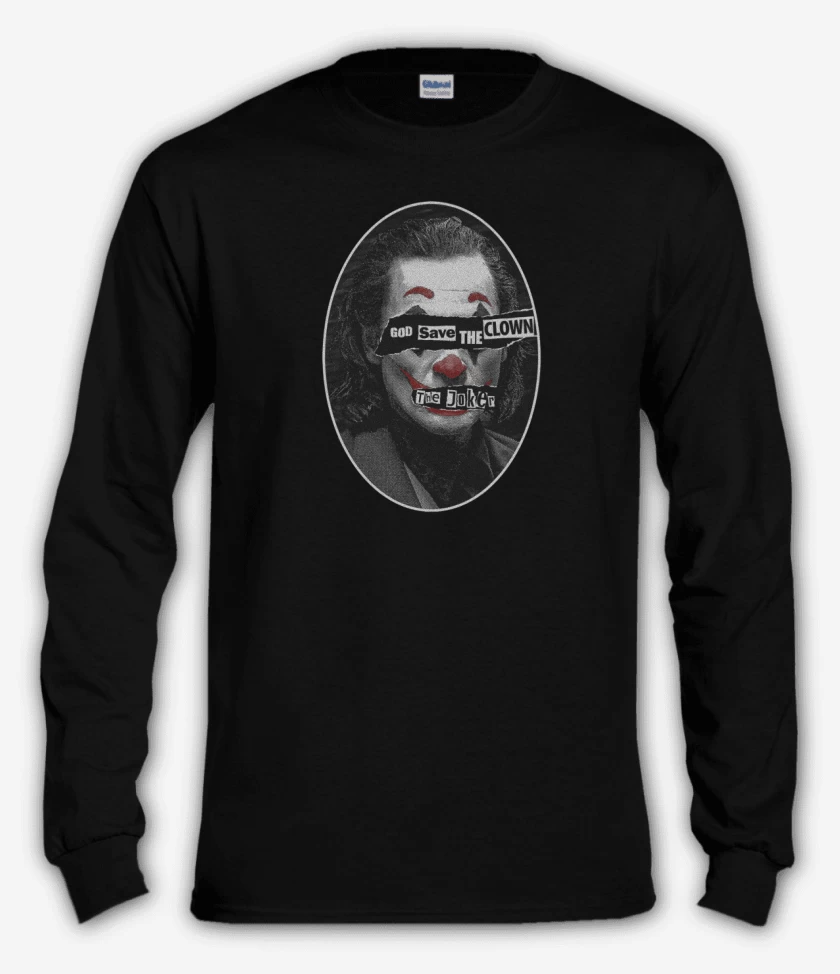 Polera manga larga God save the clown