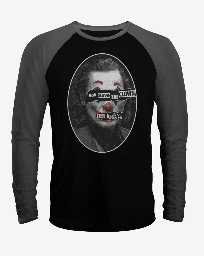 Polera Raglan God save the clown