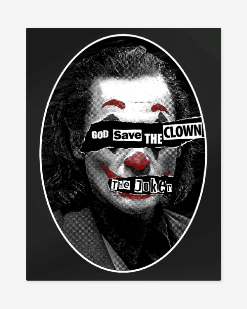 Print metalico Negro de God save the clown