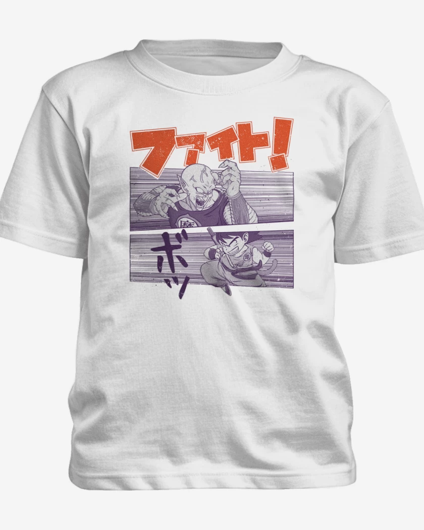 Polera de niño Goku vs Piccolo Daimaku