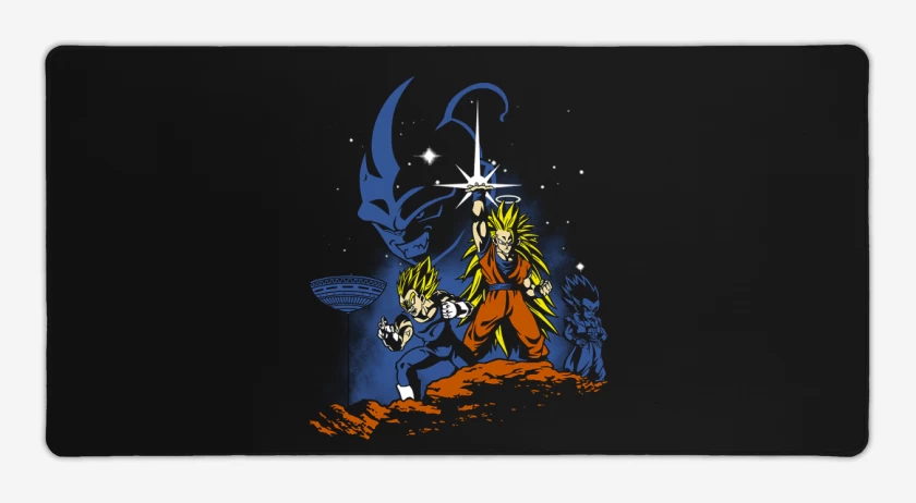 Mouse pad Gamer Negro de Dragon ball Z wars